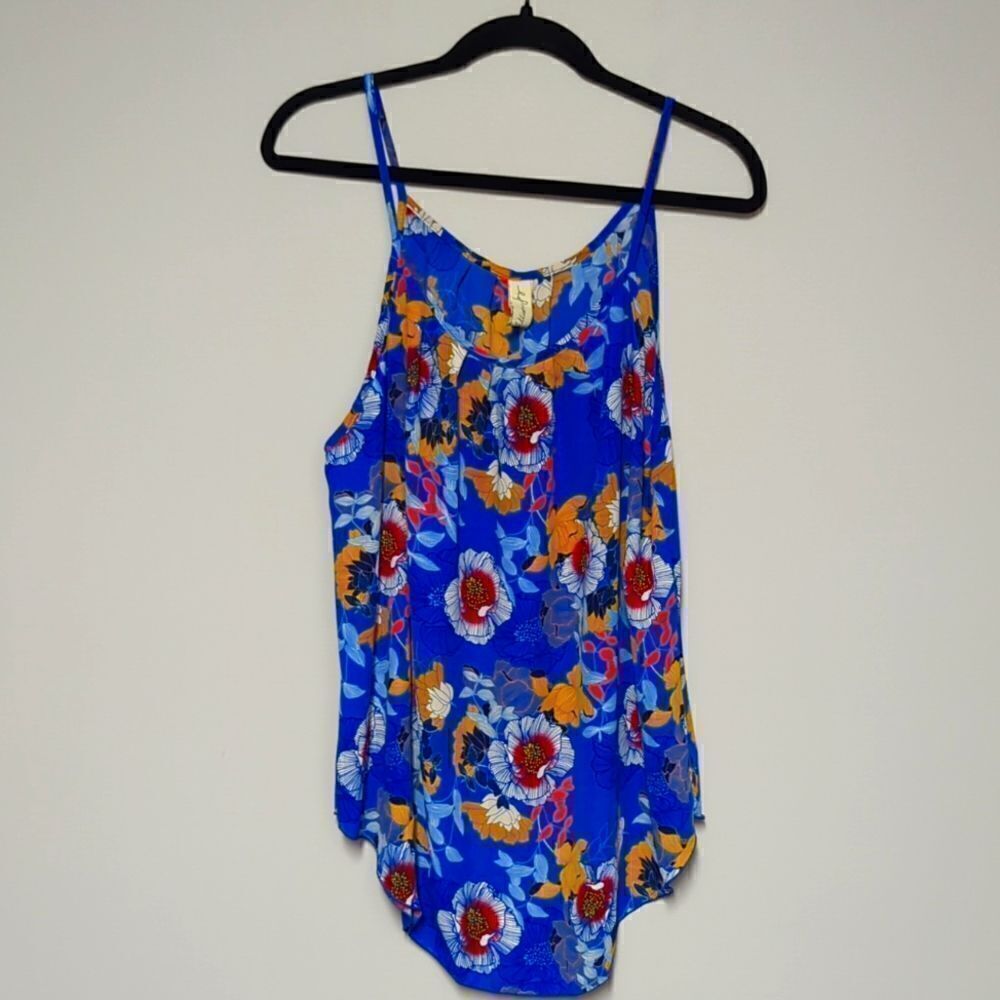 Allison Joy Blue Floral Tank